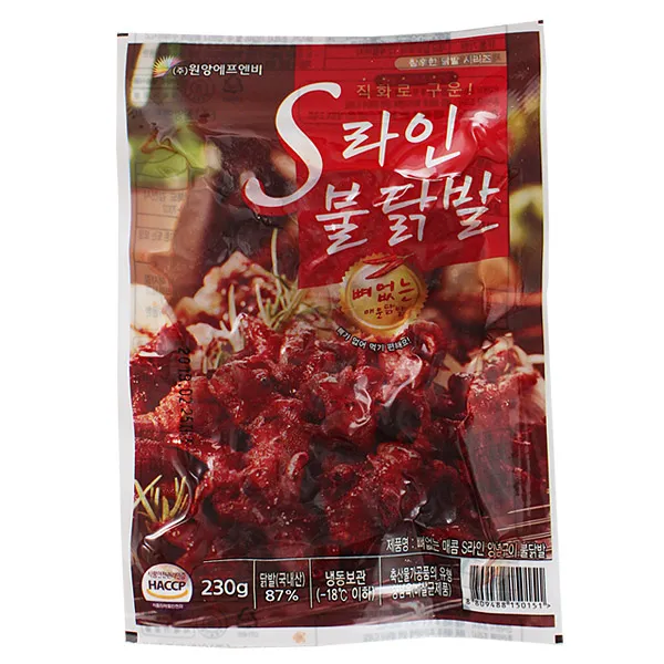 원앙에프엔비 S라인 무뼈불닭발 230gx5팩 5개 230g