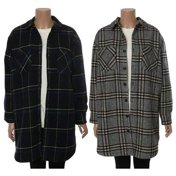  현대백화점 폴햄 Phz4jp2053 여 오버핏 체크 보아 점퍼 Phz4jp2053a Polham