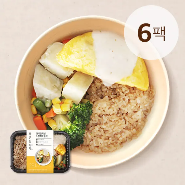 바르닭 바른도시락 현미곤약밥 & 참치오믈렛, 250g, 6팩