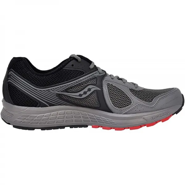 남성런닝화 US 9.5사이즈(실사이즈 275mm) Saucony 남성용 응집력 10 런닝화 그레이 / 블랙 / 레드 9.5