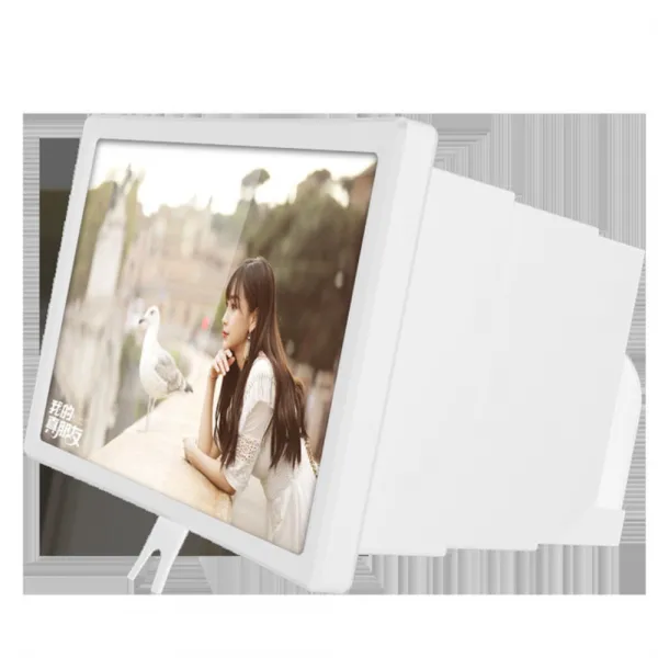 인강시청 스마트폰 화면 확대 거치대 인강 유튜브 영화 휴대폰 접이식 거치대 1개 Hd 화이트 박스 F10 모델