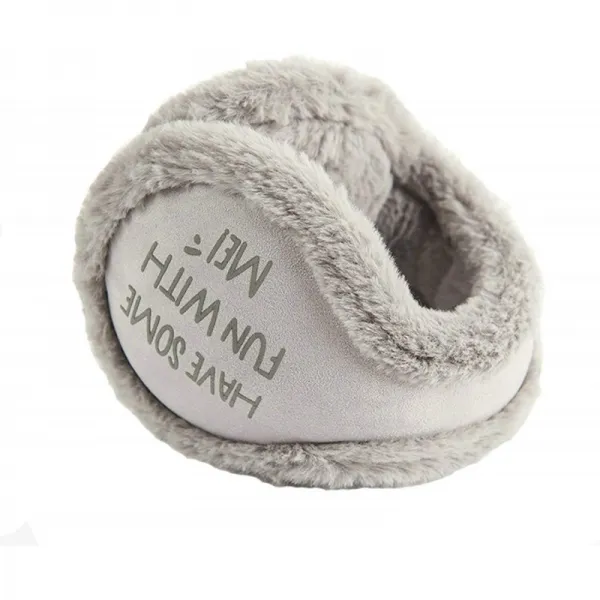 Elfjoy 따뜻한 가짜 모피 귀마개 여성 남성 겨울 야외 접이식 남녀 귀 따뜻하게 그레이 