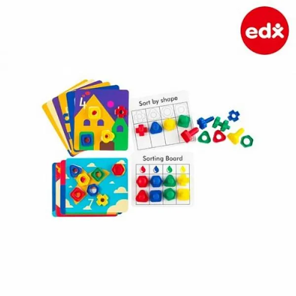 쇼핑은나의길 볼트와 너트 활동세트 32PCS 활용서12포함 나사조립블록