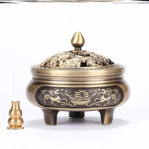 난로 가정용 거실 사무실 현관진 자택 중국식 그테이블 진열 장식품 향초 홀더, 길짐승 기린 세 발 _동향꽂이 _서적