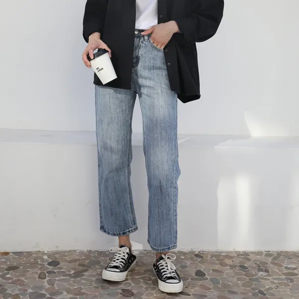 머머다 머머다 여성 일자 루즈핏 캐주얼 청바지 데님 팬츠 봄14 Ltb14 586855104317