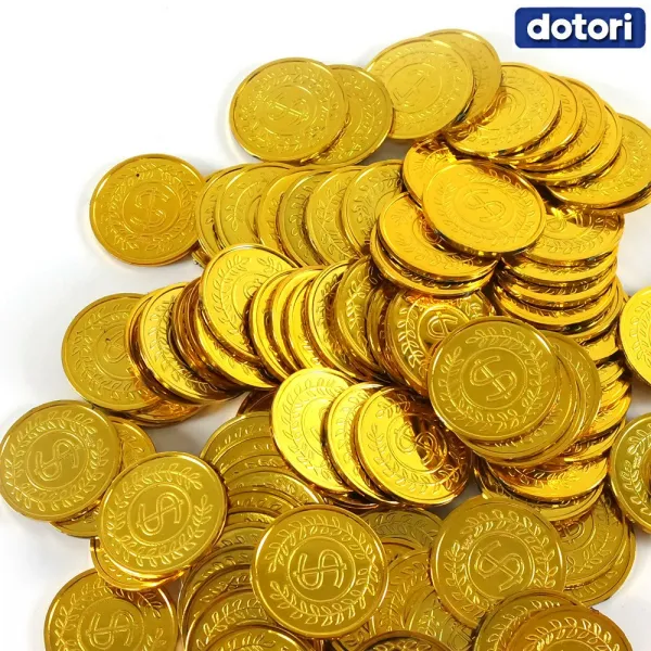도토리무역 해적 모형금화 코인모형 보물상자 장난감코인
