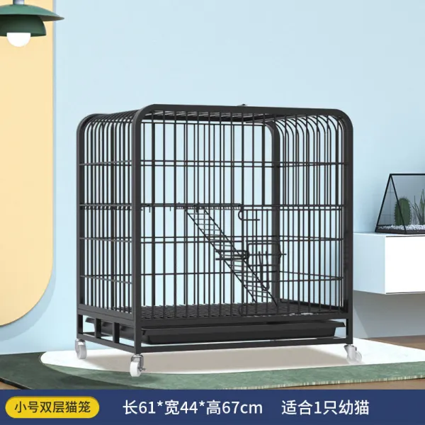 고양이우리가정용 고양이별장 실내 슈퍼빅 자유 공간 3단 빅사이즈 고양이우리 버리다, C04-패키지4패키지3고양이스크래, T01-2단 블랙 크기 614467