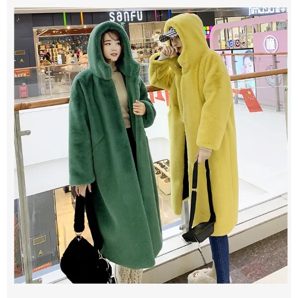 디에프 여자 여성 소프트 융털 롱코트 페이크퍼 비비드한 털코트 포인트코트
