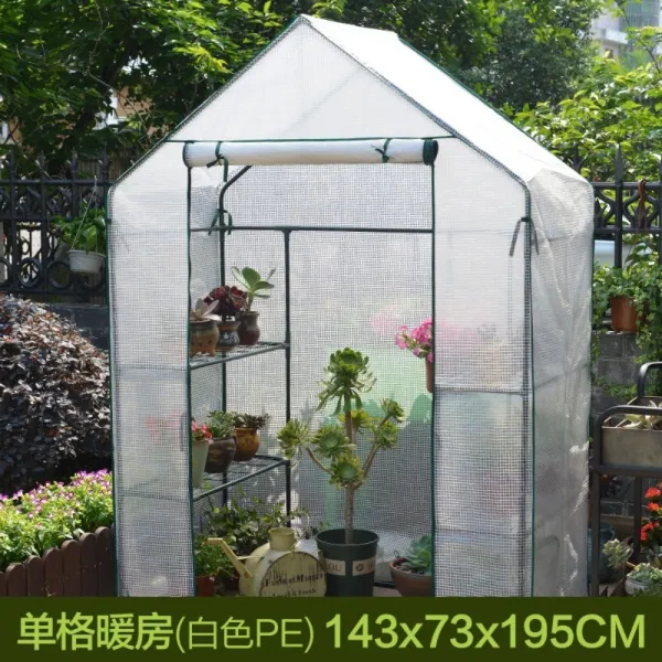 조립식 미니 소형 옥상 베란다 온실 그린 비닐 하우스 자재 설치 단칸주입식 Pe 화이트 Ghw001w개