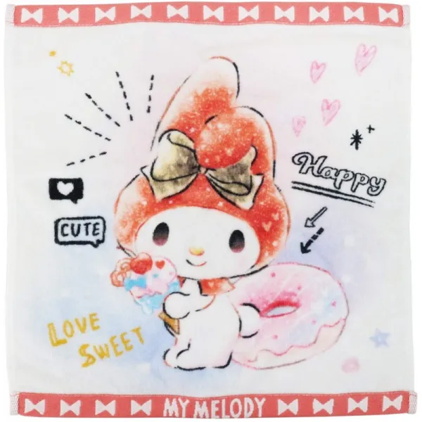 마루 신 핸드 타올 산리오 마이 멜로디 34 × 36cm 스위트 멜로디면 100 % 3005045000, 1, 단일상품