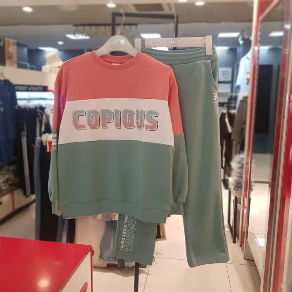 Jcb 파격적인 가격 !! 여아 봄 가을 긴팔 맨투맨 로고 트레이닝 상하 세트 트레이닝세트