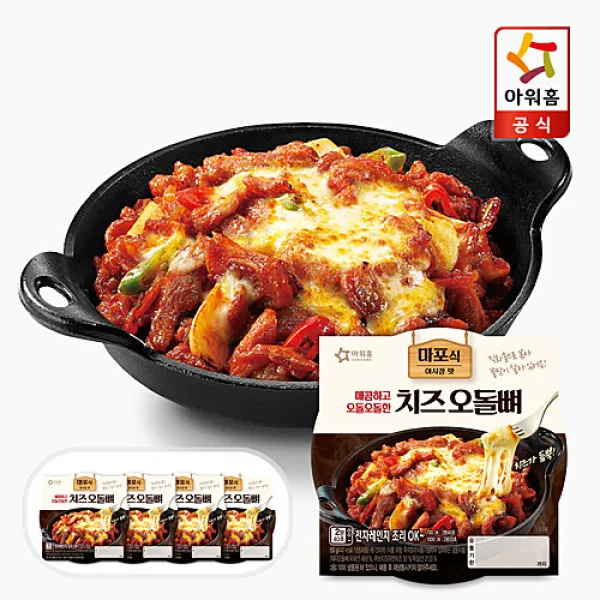 [아워홈] 야시장 치즈 오돌뼈 150g x 4팩, 단품/단품