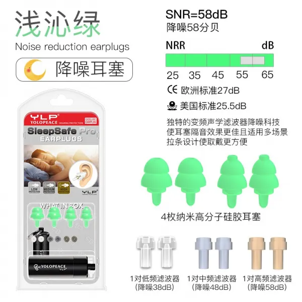 봄봄상회 소음귀마개 이어폽 수퍼 방지 수면 소음제거 방음 신기 비행함 전용 코골이 남성 여성 작업 법석을 떨었다, M
