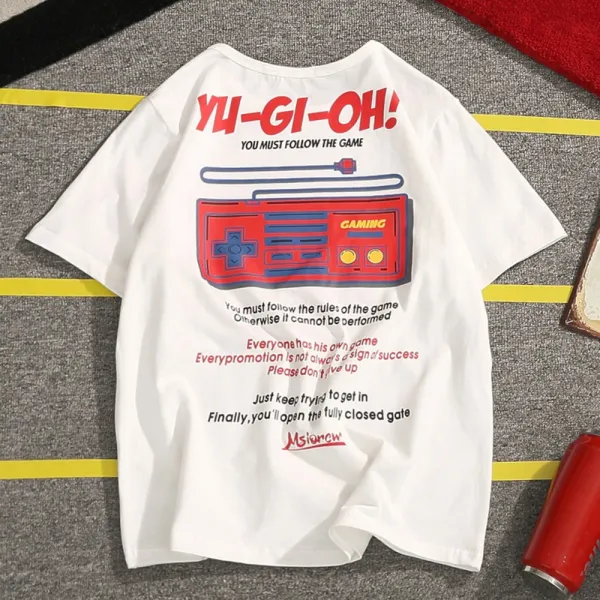 뉴타임즈 라운드티셔츠 반소매 남성의류 여름철 헐렁헐렁한 뚱뚱보 운동 반팔 티셔츠 남학생 XZ56 A21, 화이트