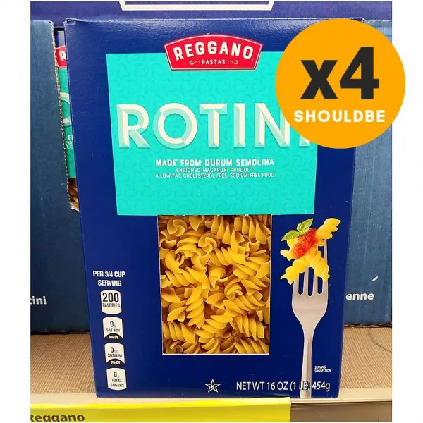 Reggano 레가노 로티니 Rotini 파스파면 454g, 수량