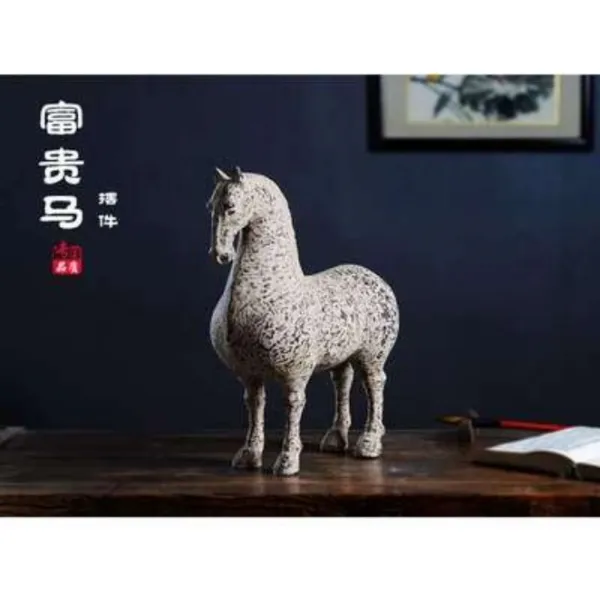 북유럽 골드 사자상 감성소품 인테리어 장식품 조각상 수호, 푸 기마