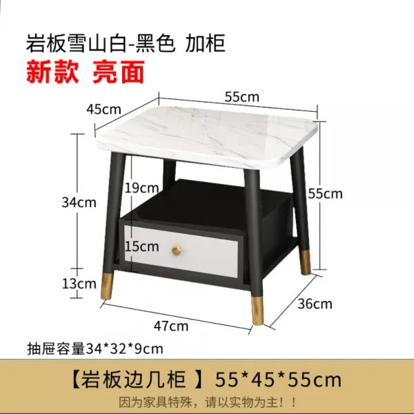 거실테이블 럭셔리 사이드 대리석 미니 북유럽 티테이블 침대 옆 심플 소파 F