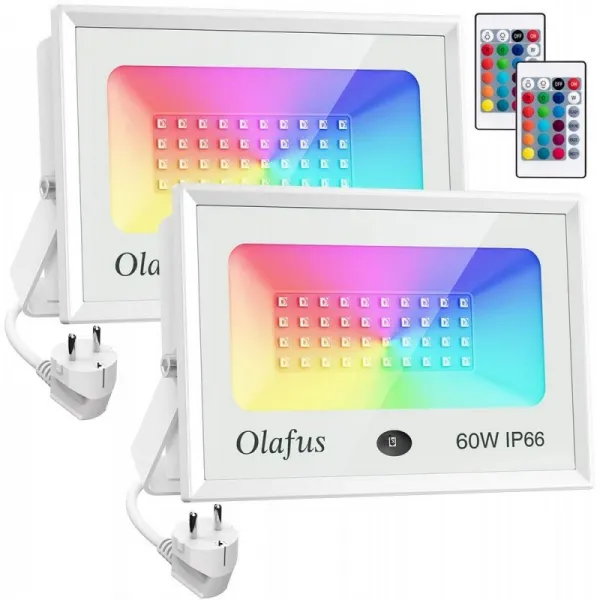 올라푸스 2형 RGB LED 스포트라이트 60W 리모컨으로 다채로운 LED 아웃도어 스포트라이트 LED 투광 조