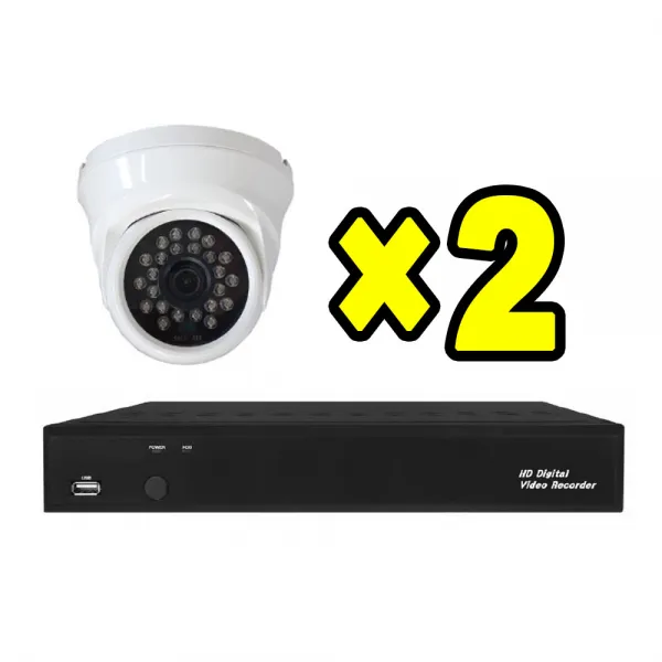 말하는dvr/적외선카메라 녹화기 감시카메라 2개 Cctv세트 2개세트