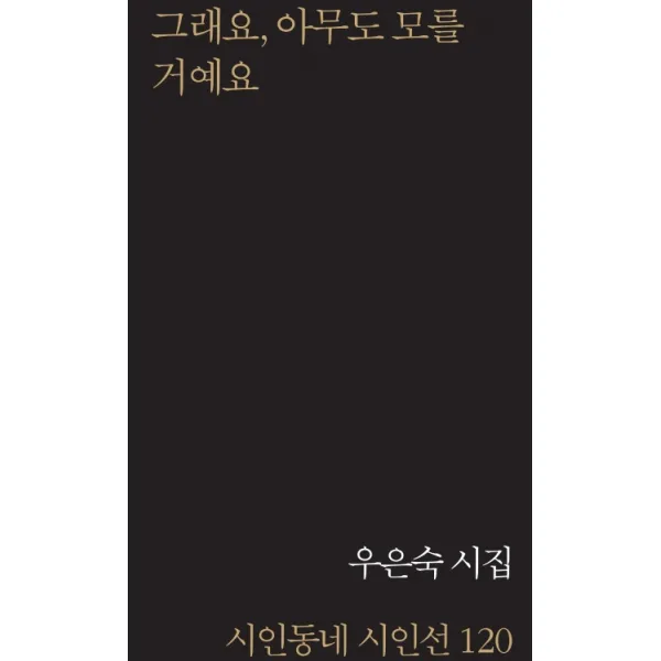 그래요 아무도 모를 거예요:우은숙 시집, 시인동네