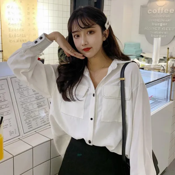 로즈드림 가을 루즈핏 빅사이즈 블링 셔츠 자외선 차단 휴가 파티31