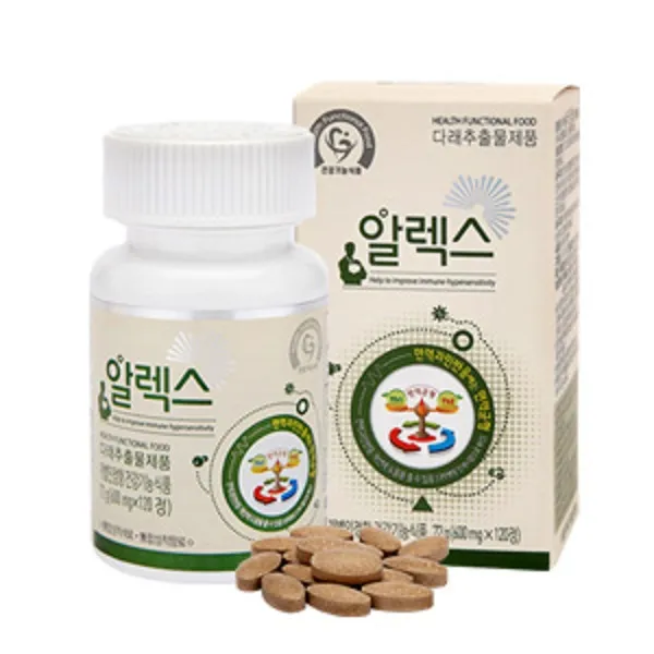 면역력 개선도움 알렉스 면역과민반응 면역영양제 부모님선물, 1개, 120정