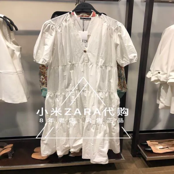 S / M Spot February Xiaomi ZARA 국내 쇼핑 여자 포플린 미디 드레스 3666/070 3666070