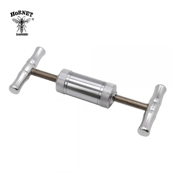Hornet H 스타일 꽃가루 프레스 도구 헤비 듀티 아연 두 수동 핸들 궁극적 인 압력 152mm 금속 꽃가루 프레 서 압축기 Silver_1