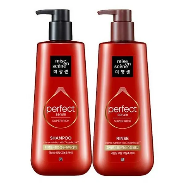 호호몰 미쟝센 퍼펙트세럼 슈퍼리치샴푸680ml+퍼펙트세럼 슈퍼리치린스680ml 1set