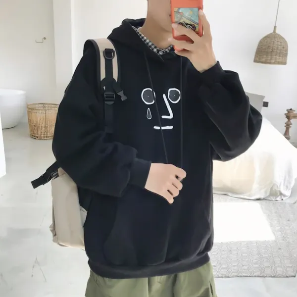 위파인더 가을겨울 인스 기모 후드 남자 후드 풀오버 남루 커플 학생한장