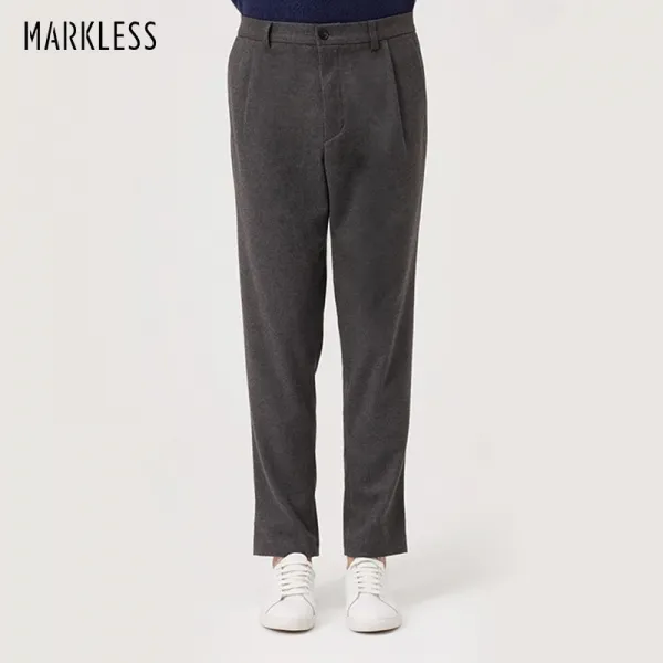 표식없는 가을 겨울 두꺼운 바지 남성 pantalon hombre 플러스 크기 3xl 캐주얼 스트레이트 바지 남성 헤비급 따뜻한 바지