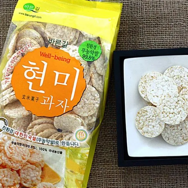 채은마켓 바른길 현미과자 국산 110gX5봉 뻥튀기 건빵, 1