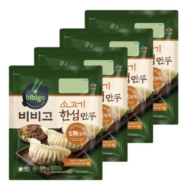 CJ 비비고 소고기 한섬만두 320g X 4개, 없음, 상세설명 참조