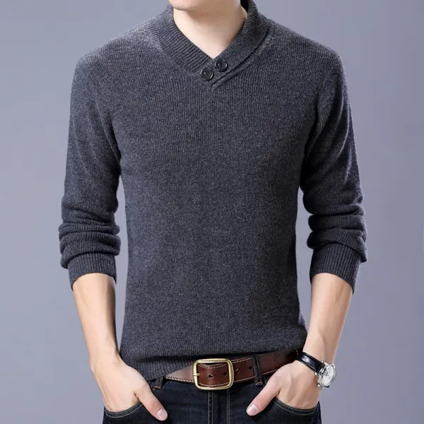 벨라루티 심플캐주얼 브이넥 긴소매 니트