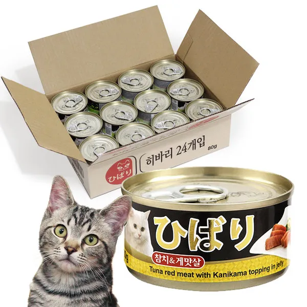 히바리 고양이캔, 24캔, 참치 게살맛