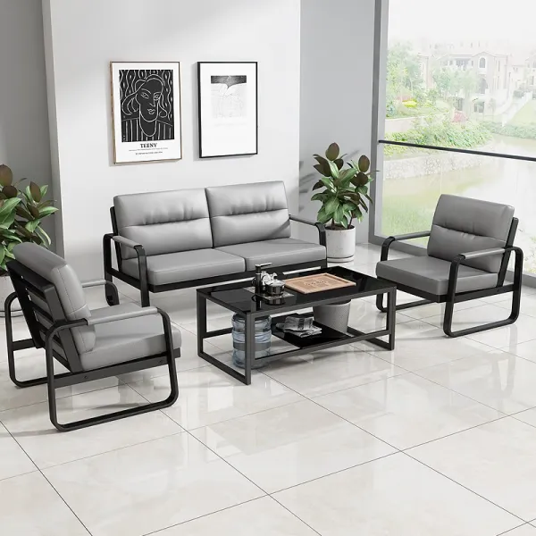 소파 티테이블 모즈 심플 비지니스 면회 접대함 사무실가구 3인 위치 가구형 타바스그레이 1_1 _3_궁푸차 기