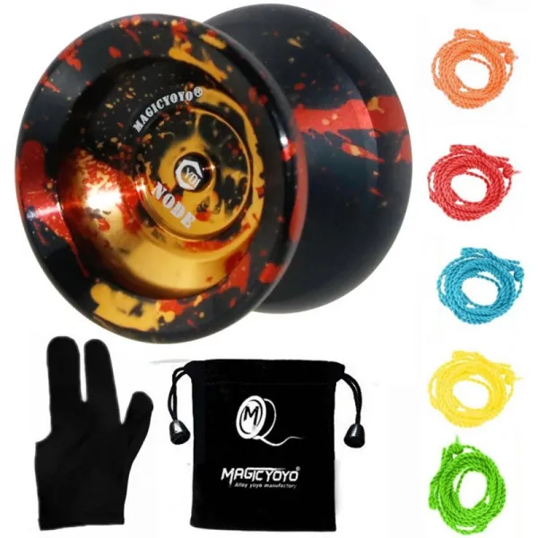 MAGICYOYO Professional 무응답 Yoyo Y01 노드 장갑이 달린 긴 회전 시간 가장 예쁜 Yoyo Yoyo 백 및 5 개의 교체 Yoyo 스트, 단일옵션