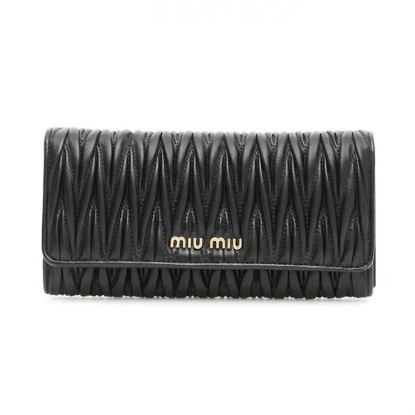  Pji 19fw 미우미우 5mh109 N88 F0002 마테라쎄 가죽 장지갑