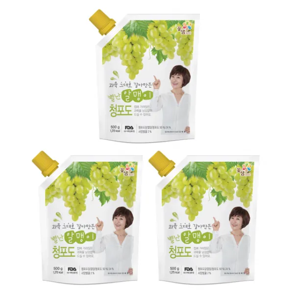 꽃샘 별난 알맹이 청포도 500gx3 청포도에이드 청포도청