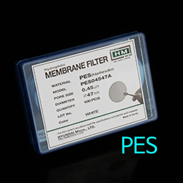 현대마이크로 멤브레인필터 PES 25mm 100ea 공경0.45um