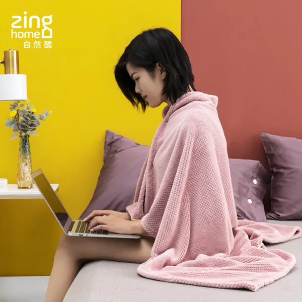 자연 깨다 깨다 우유 패딩 숄더 담요 심플한 순색 가후 보온담요 다기능 낮잠 덮개 카펫 100*140cm
