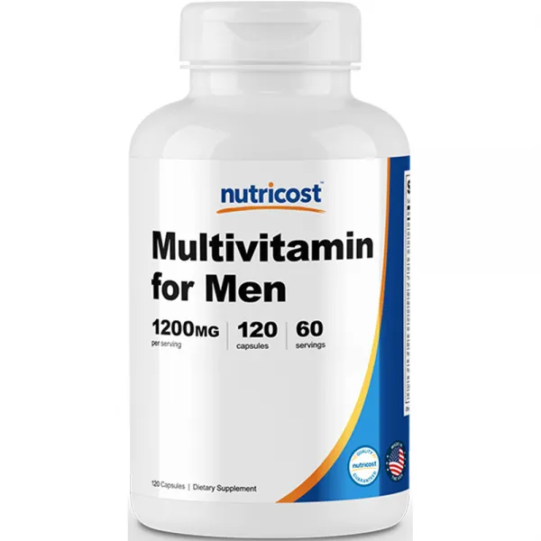 뉴트리코스트 멀티비타민 포 맨 600mg 캡슐, 120캡슐, 1서빙 600mg, 60회분 Multivitamin for Men Capsules [120 CAPS], 120캡슐