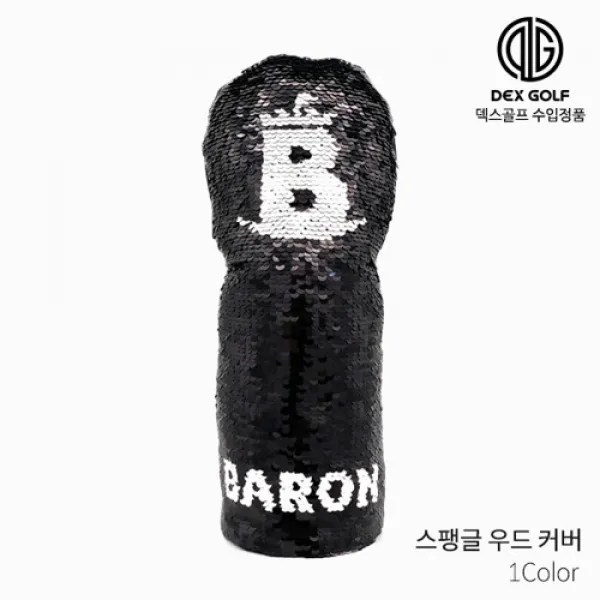 바론 BARON 스팽글 스컬가죽 페어웨이우드 헤드커버 클럽커버 골프용품 2022년, 단품