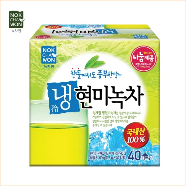  녹차원 냉현미녹차 40티백 찬물에 간편하게~ 단품