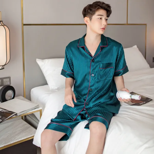 Kdh행복 잠옷 봄가을 타입 항저우 공단원 사계절 커플파자마 실얼음 긴 소매 스 여성 감각 홈웨어