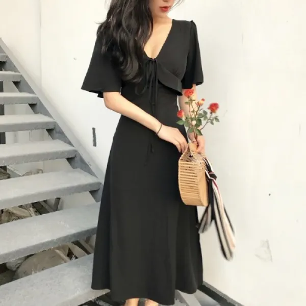 시크한게 매력적인 가을 데일리 V넥 롱원피스