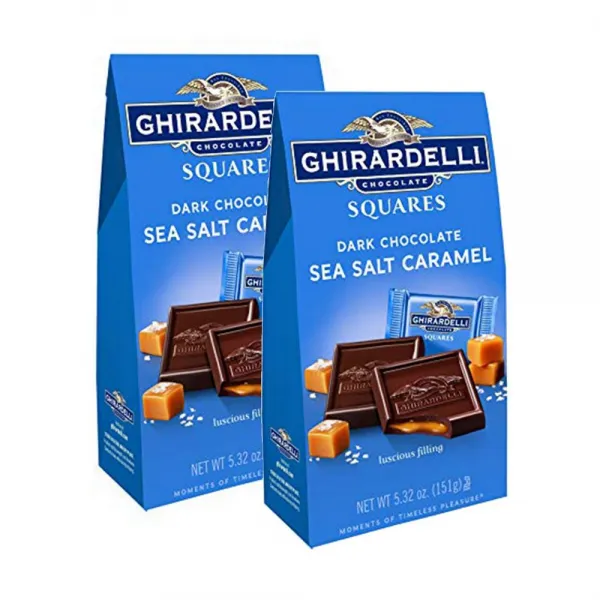 Ghirardelli 다크 카라멜 바다 소금 초콜릿 광장 5.32oz 2팩 상세설명참조