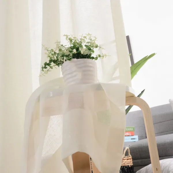 쥰하우스 린넨 나비주름 속커튼 맞춤(세로 ~270cm까지 무료연장), 아이보리
