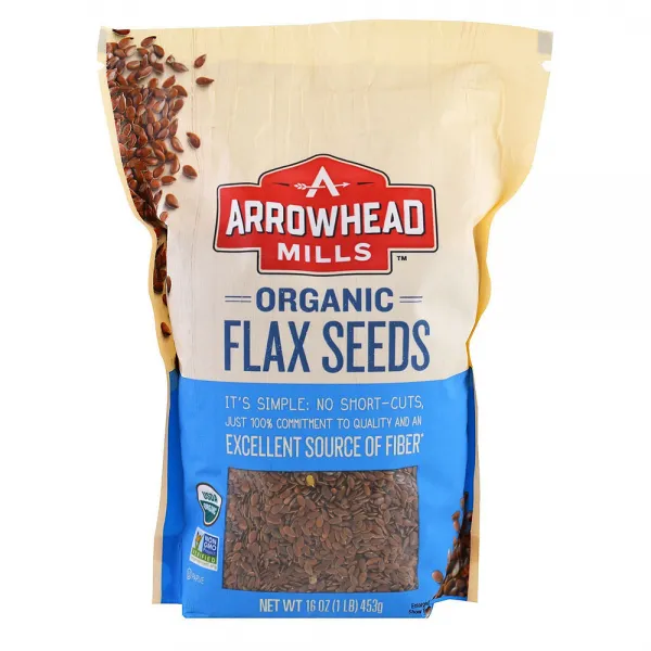 Arrowhead Mills 애로우헤드 유기농 아마씨유 아마씨오일 453g Organic Flax Seeds 16 oz, 1개