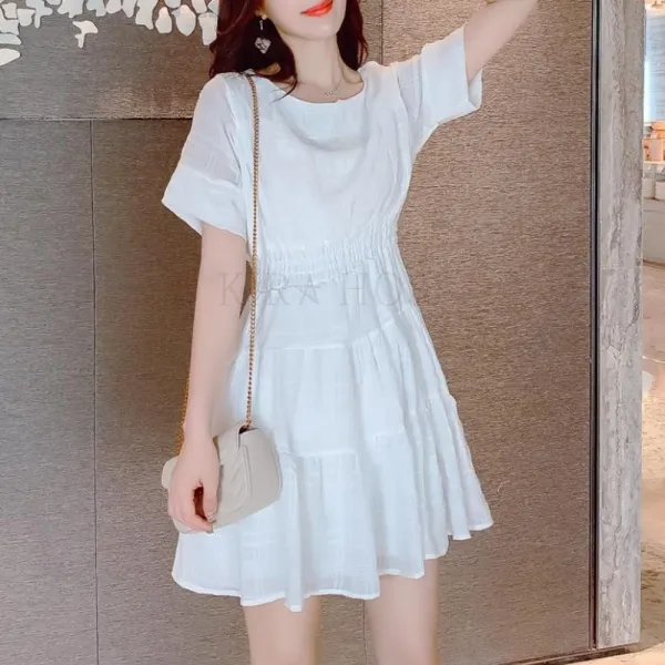 kirahosi 여성 린넨 원피스 롱 마 루즈핏 빅사이즈 반팔원피스 360호 ANqc8aq